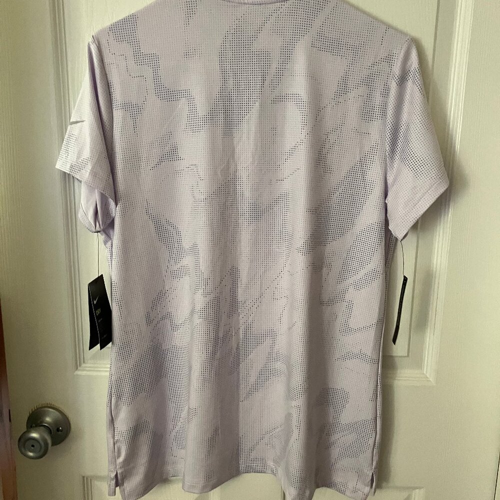 Women's Nike Golf Polo Dry fit Shirt/Top/Blouse Grey/White clr Short slvs Size L - Picture 2 of 12